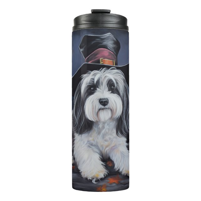 Garrafa Térmica Havanese Pumpkins Halloween Scary (Frente)