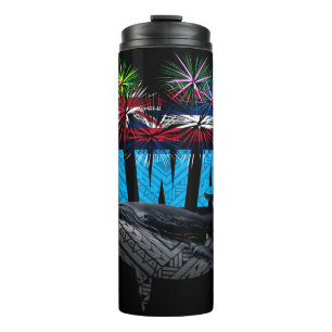 GARRAFA TÉRMICA HAWAII NYE POLYNESIAN TRIBAL HUMPBACK FIREWORKS