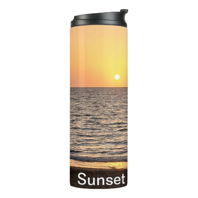 Garrafa Térmica Hawaii Sunset Personalizável Fotografia (Giro à esquerda)