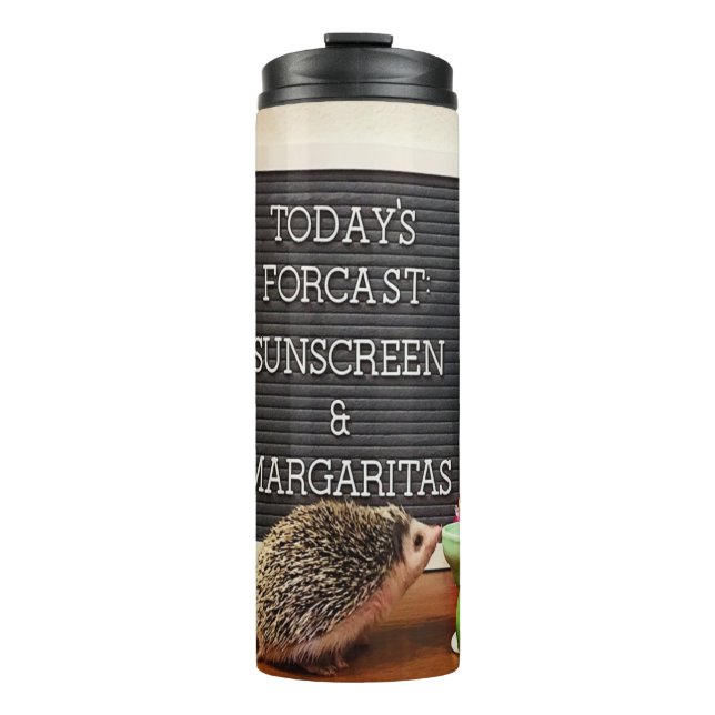 Garrafa Térmica Hedgehog Sunscreen e Margaritas (Frente)
