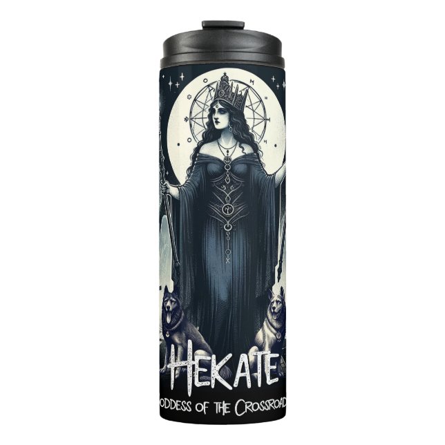 Garrafa Térmica Hekate Deusa das Encruzilhadas Espíritos Fantasmas (Frente)