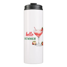 Garrafa Térmica Hello Summer | Strawberry Cocktail Thermal Tumbler