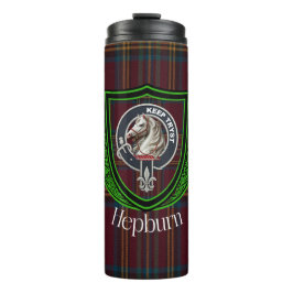 Garrafa Térmica Hepburn Scottish Clan Tartan & Crest