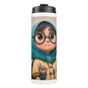 Garrafa Térmica Hijab Girl Thermal Tumbler