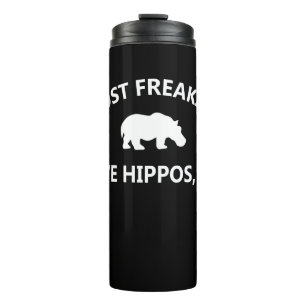 Garrafa Térmica Hippo Lover Gift Eu Apenas Adoro Hippo Ok