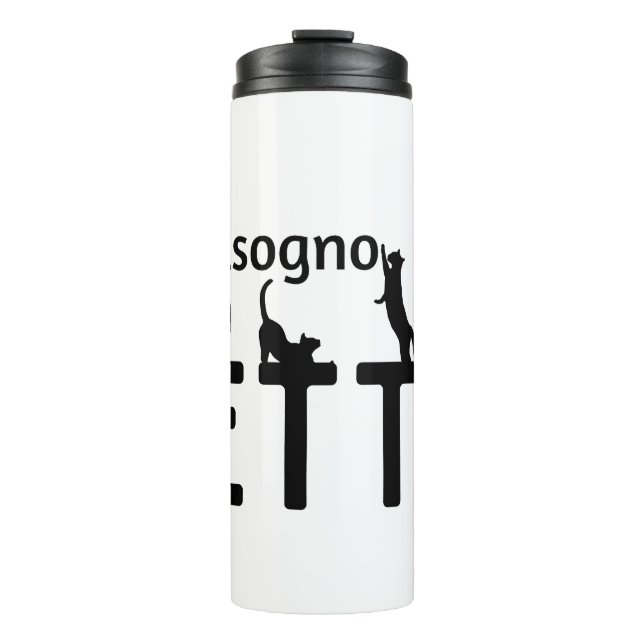 Garrafa Térmica Ho Bisoglucose Di Un Letto (con gatti neri) (Frente)