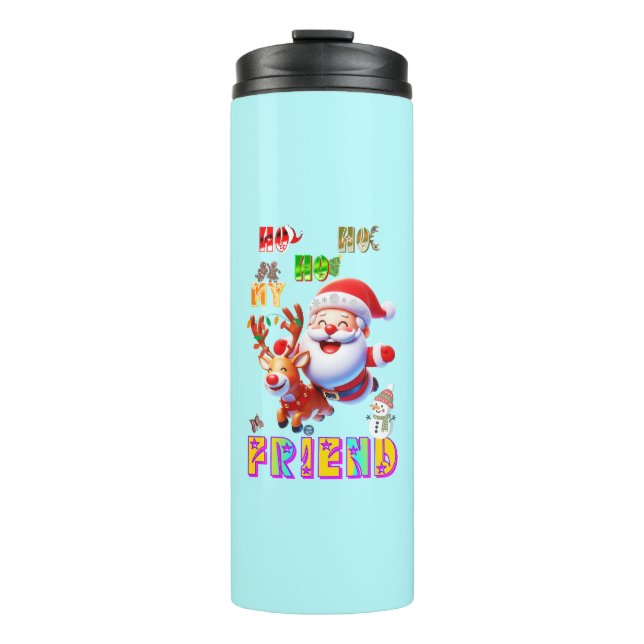 Garrafa Térmica Ho Ho Ho Meu Querido Amigo (Frente)