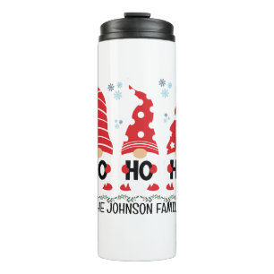 Garrafa Térmica HO HO HO Modern Cute Gnomo Design Personalizado