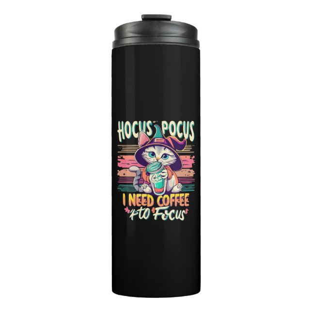 Garrafa Térmica Hocus Focus - Preciso de café para me concentrar (Frente)