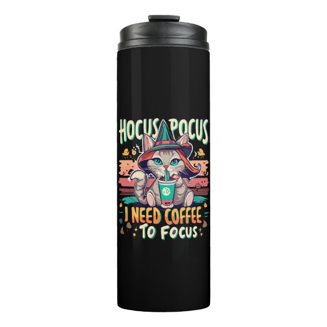 Garrafa Térmica Hocus Focus - Preciso de café para me concentrar (Frente)