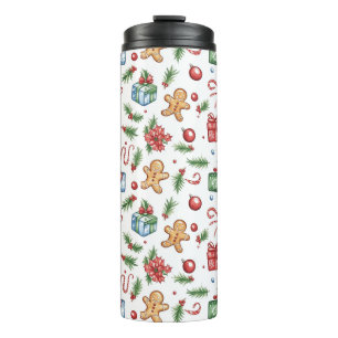 Garrafa Térmica Homem-pão de Natal bonito