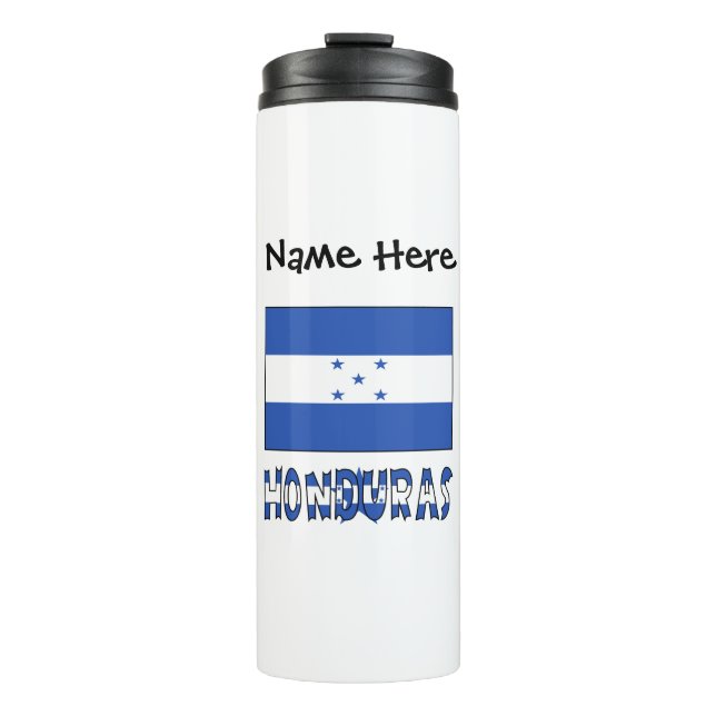Garrafa Térmica Hondúras Hondúras Sinalizador Personalização Negra (Frente)