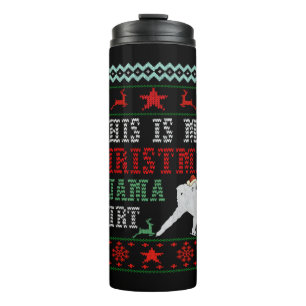 Garrafa Térmica hóquei no pijama de natal