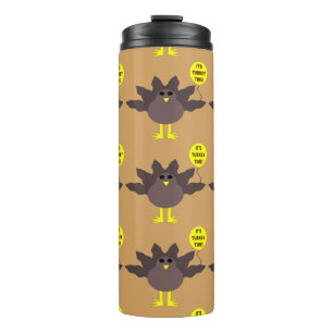 Garrafa Térmica Hora da Turquia - Tumbler Térmico de Ação de Gr