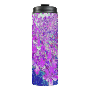 Garrafa Térmica Hortênsia Limelight Roxa e Azul Elegante