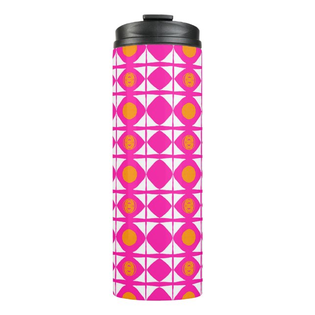 Garrafa Térmica Hot pink and orange tumbler (Frente)