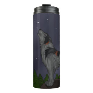 Garrafa Térmica Howling Wolf (Cinza)
