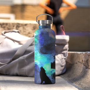 Garrafa Térmica Howling Wolf Moonlight - Mystical Forest Night Wat