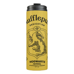 Garrafa Térmica HUFFLEPUFF™ Dedicação Paciência Lealdade Brasão