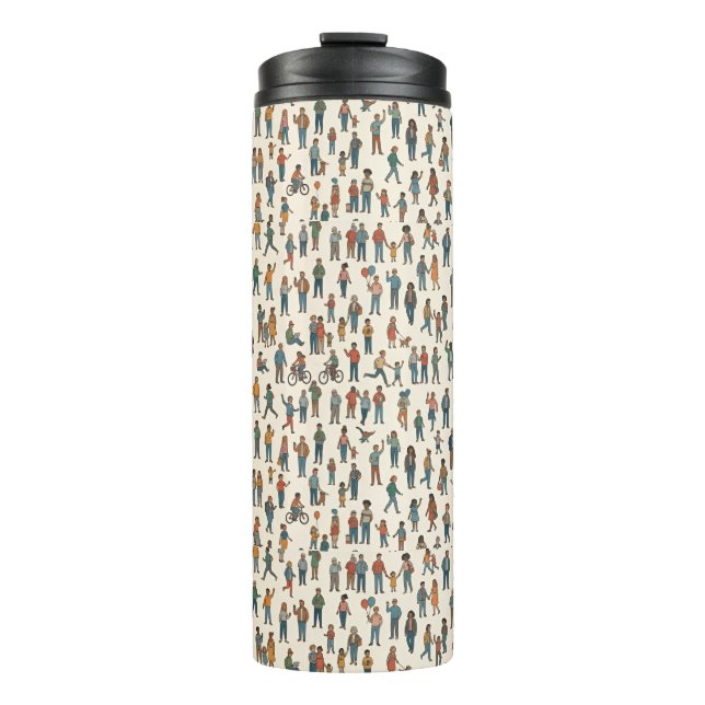 Garrafa Térmica Humans Pattern (Frente)