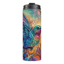 Hummingbird com fundo Floral