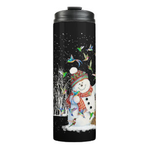 Garrafa Térmica Hummingbird Snowman Feliz Natal