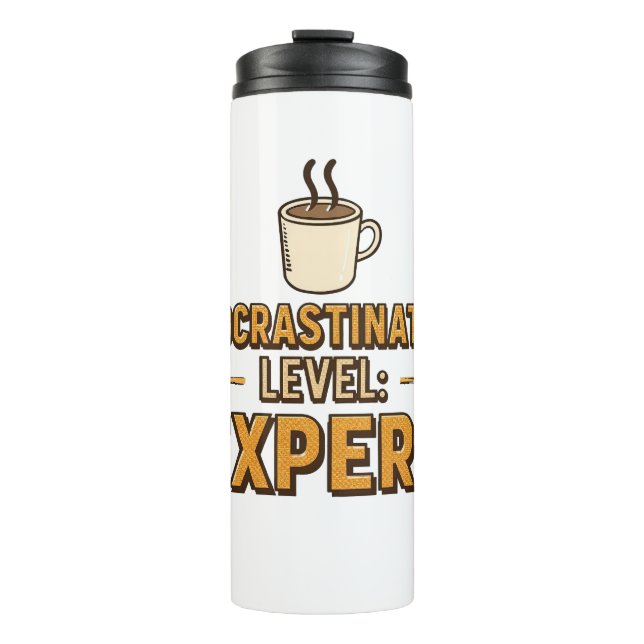 Garrafa Térmica Humorous Procrastinator with Coffee (Frente)