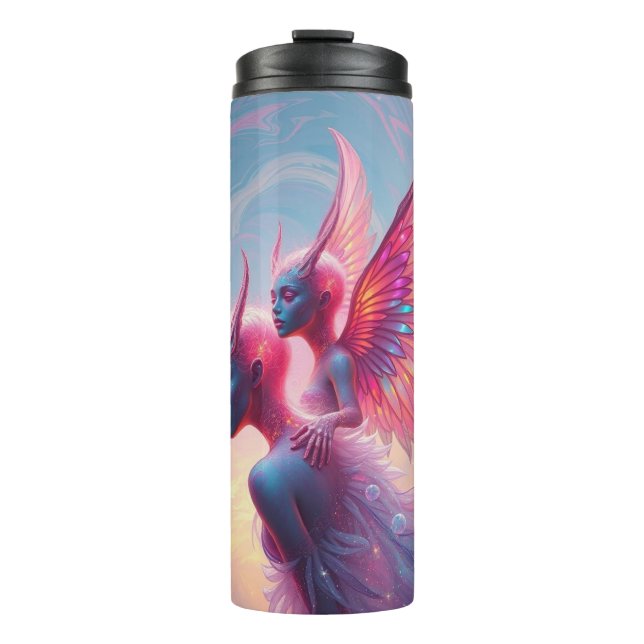 Garrafa Térmica Hüterinnen des Himmels – Elara & Vireya (Frente)