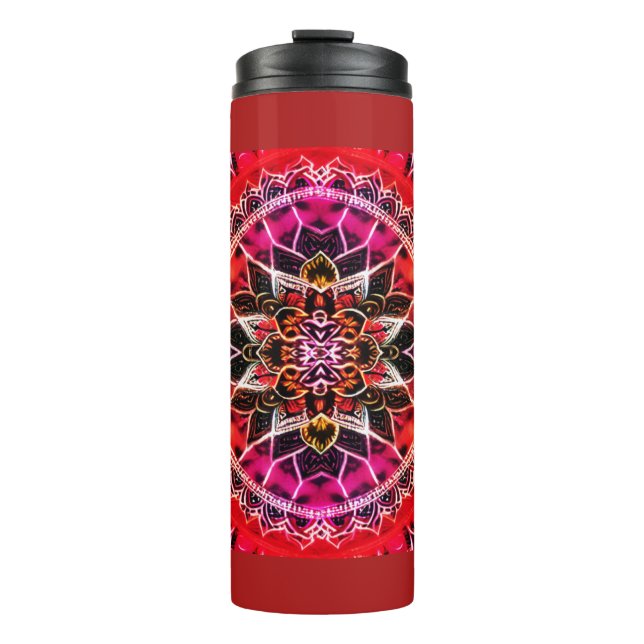 Garrafa Térmica Hypnotic Red Mandala (Frente)