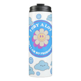 Garrafa Térmica I Cry a Lot But I Am So Productive Thermal Tumbler