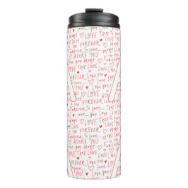 Garrafa Térmica I Love A You — Personalized Initial “A” Romantic