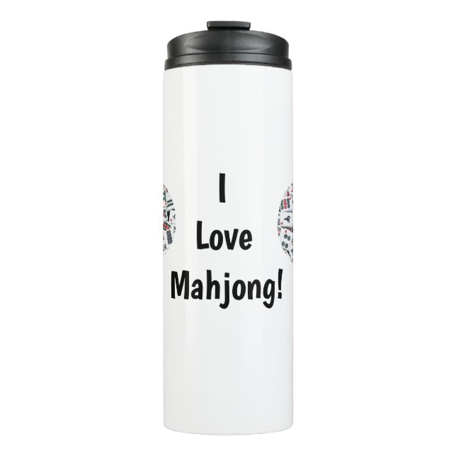 Garrafa Térmica I Love Mahjong Thermal Tumbler (Frente)