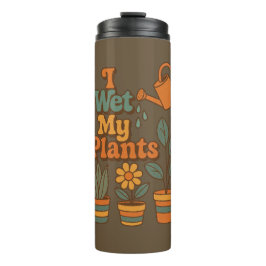 Garrafa Térmica I Wet My Plants – Retro 70s Stripes