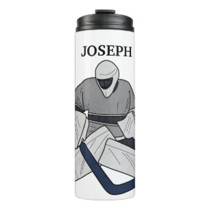 Garrafa Térmica Ice Hockey Goalie Personalizou Tumbler Térmico