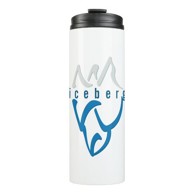 Garrafa Térmica Iceberg Azul Inspiracional Personalizado (Frente)