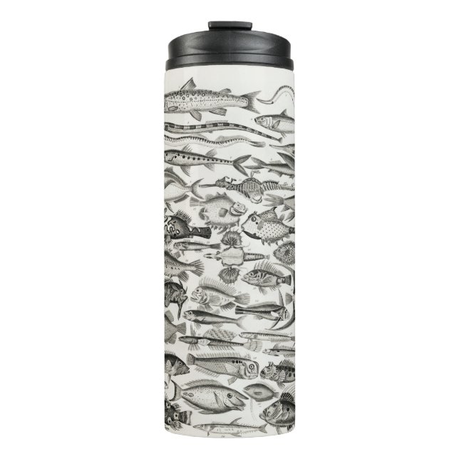 Garrafa Térmica Ichtiologictiologia, peixes, oceanos, ictiólogo (Frente)