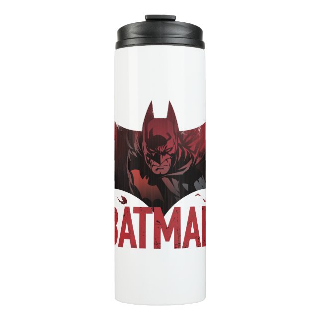 Garrafa Térmica Ícone Batman Carmesim Gotham (Frente)