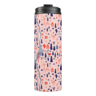 Garrafa Térmica Ícones australianos, padrão decorativo perfeito.