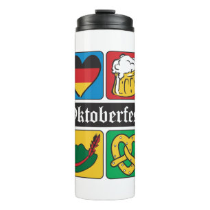 Garrafa Térmica Ícones de Oktoberfest