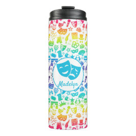 Garrafa Térmica Ícones do Arco-Íris do Teatro-Lover