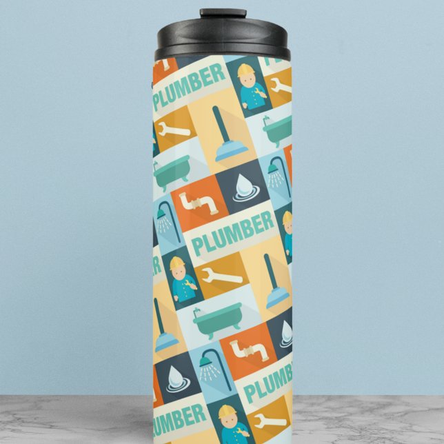 Garrafa Térmica Iconic do Plumber Profissional Projetado (Criador carregado)