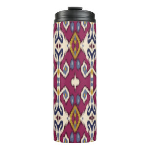 Garrafa Térmica Ikat Chevron: Elegância Étnica