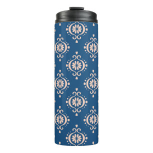 Garrafa Térmica Ikat Geométrico Folklore Damask Ornament