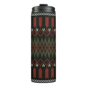 Garrafa Térmica ikat Pattern. Encaminhamento geométrico sem costu
