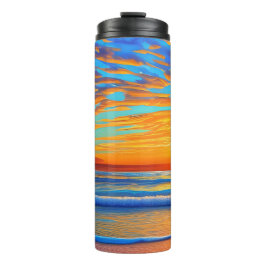 Garrafa Térmica Ilha Tropical de Palm de Praia Sunset