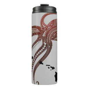 GARRAFA TÉRMICA ILHAS HAWAII TRIBAIS POLINESIANAS OCTOPUS