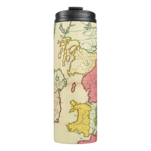 Garrafa Térmica Ilhas lisas de Ingleses do mapa