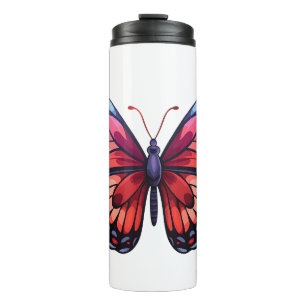 Garrafa Térmica Ilustração da borboleta de desenho animado