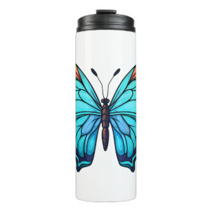 Garrafa Térmica Ilustração da borboleta de desenho animado
