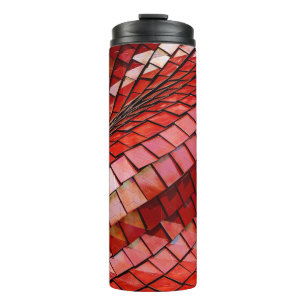 Garrafa Térmica Ilustração de azulejos vermelhos